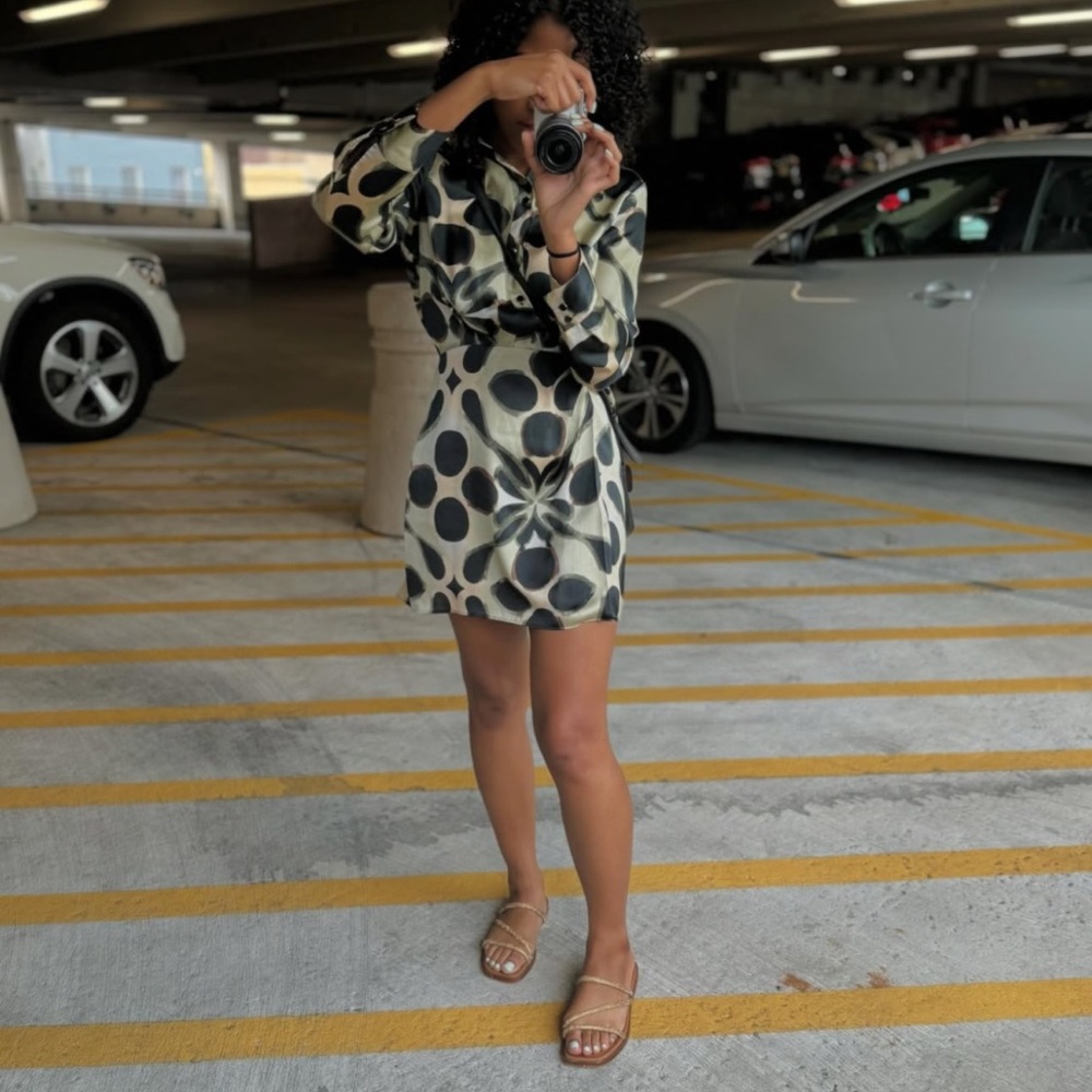 GEOMETRIC PRINT DRESS - Picture 3 of 12
